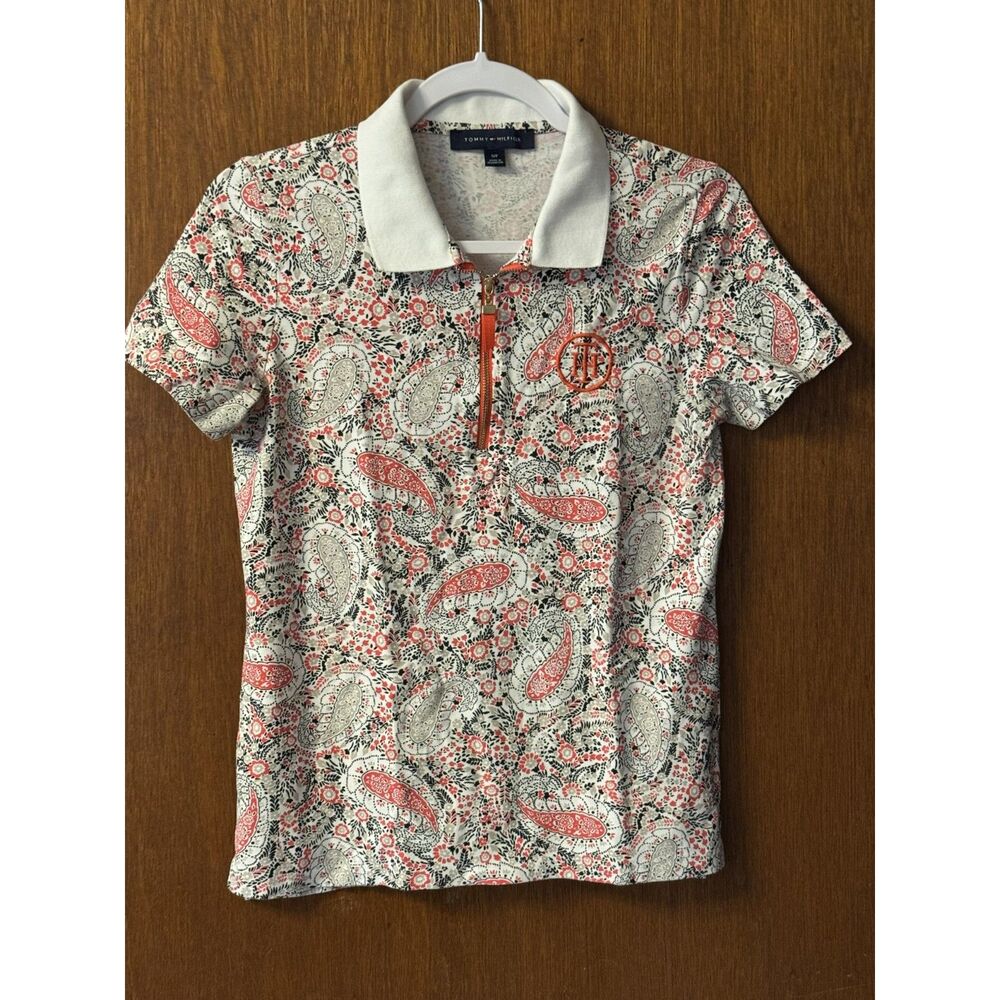 Tommy Hilfiger Golf Polo Shirt w/Floral-Paisley Design